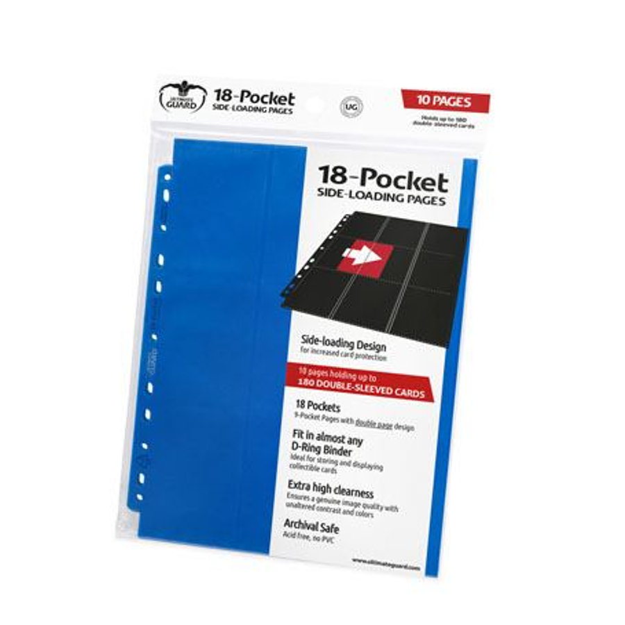 Ultimate Guard: 18-Pocket Pages Side-Loading - Blau (10)