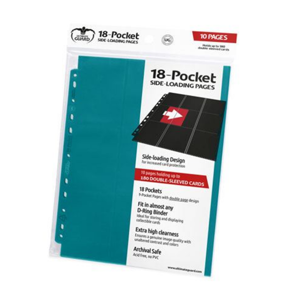 Ultimate Guard: 18-Pocket Pages Side-Loading – Petrolblau (10)