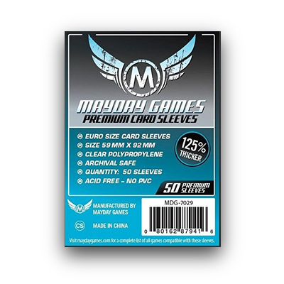 Mayday Games: Sleeves - European Board Game "Premium" (59x91) - 50 Stk