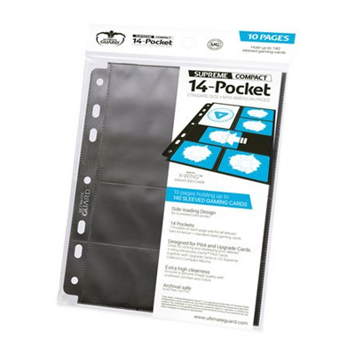 Ultimate Guard: 14-Pocket Pages "Standard & Mini American" - Schwarz (10)