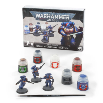 Warhammer 40K: Space Marines: Assault Intercessors + Paint Set