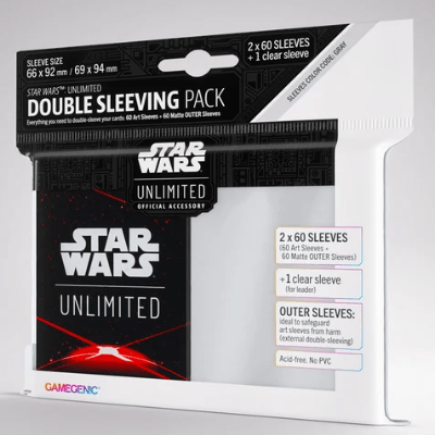 Star Wars Unlimited: Art Sleeves Double Sleeving Pack „Space Red“  *** PREORDER ***